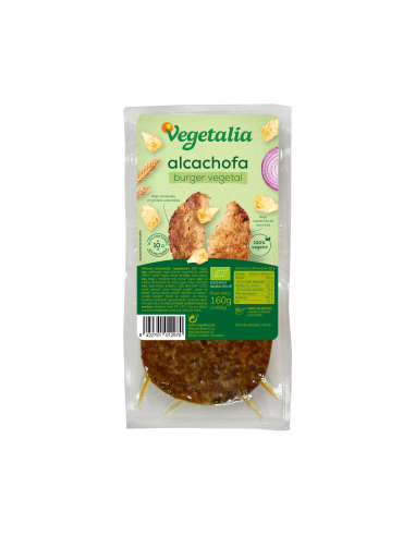 Vegeburger Alcachofra Bio Vegetalia 2x80g - Vegano Saudável