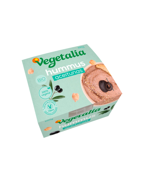 Hummus de Azeitona Vegetalia Orgânico 220 g Natural e Delicioso