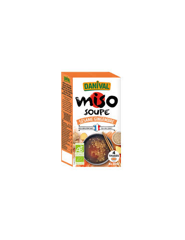 Sopa Miso Bio con Sésamo y Jengibre Danival 4x10g