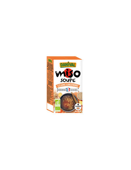 Sopa Miso Bio con Sésamo y Jengibre Danival 4x10g