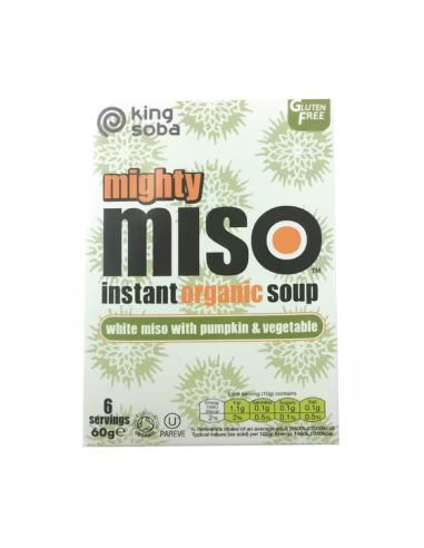 Sopa de Miso Bio con Calabaza y Verduras Sin Gluten King Soba