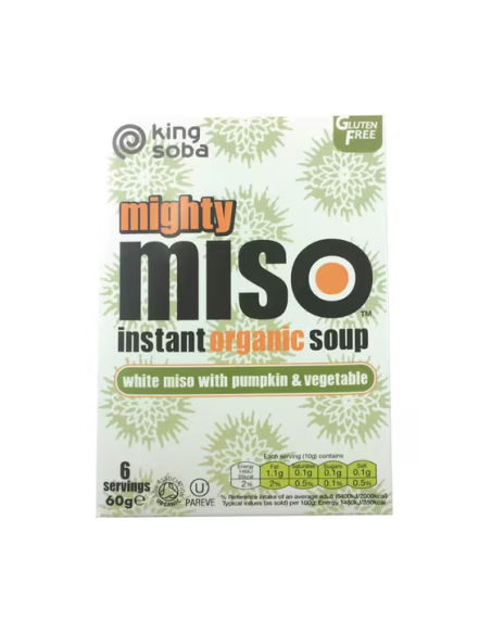 Sopa de Miso Bio con Calabaza y Verduras Sin Gluten King Soba