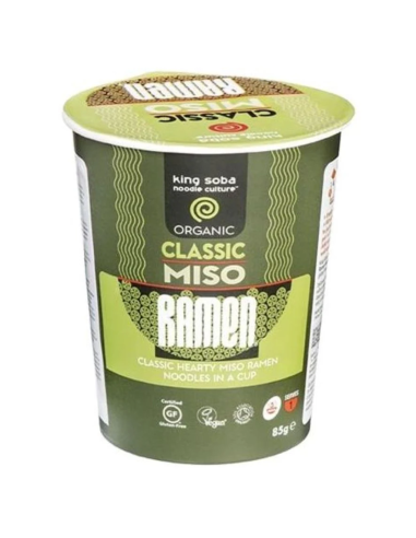 Copo de sopa de missô ramen sem glúten orgânico 85g King Soba