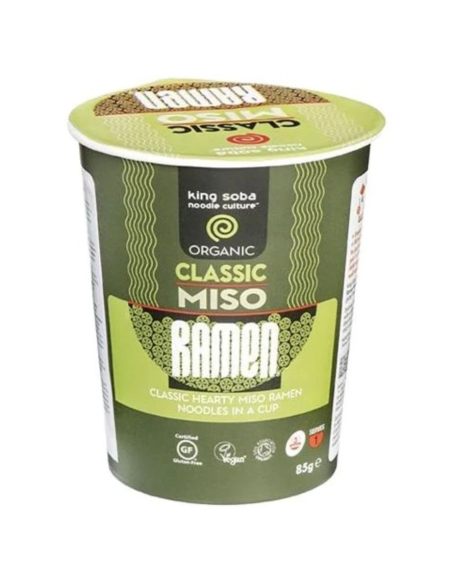 Copo de sopa de missô ramen sem glúten orgânico 85g King Soba