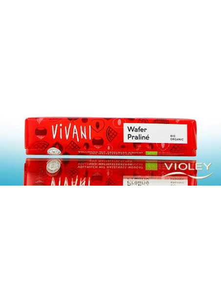 Wafer Praline Bio Vivani 40g - Chocolate ao Leite e Wafer