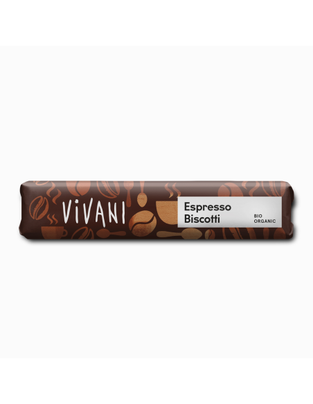 Espresso Biscotti Vivani: Barra de Café Orgânico e Chocolate