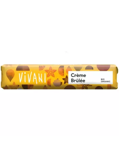 Barra Orgânica Vivani Crème Brûlée 40g - Chocolate ao Leite