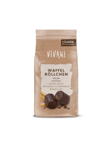 Wafers com Chocolate Amargo 52% Bio Vivani 125 g