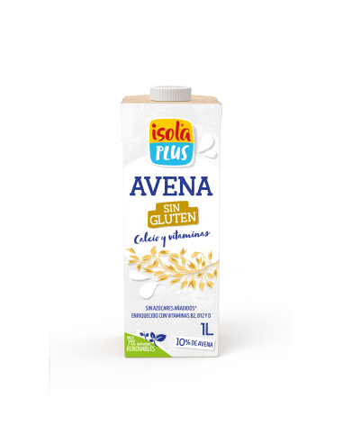Bebida de Avena Sin Gluten Isola Plus 1L con Vitaminas y Calcio