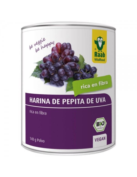 Farinha de semente de uva orgânica Raab Vitalfood 140g RF