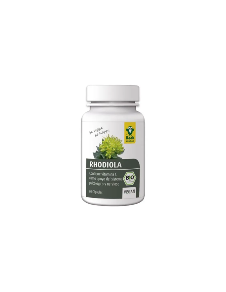 Rhodiola 550mg 60 cápsulas Raab Vitalfood Energia natural