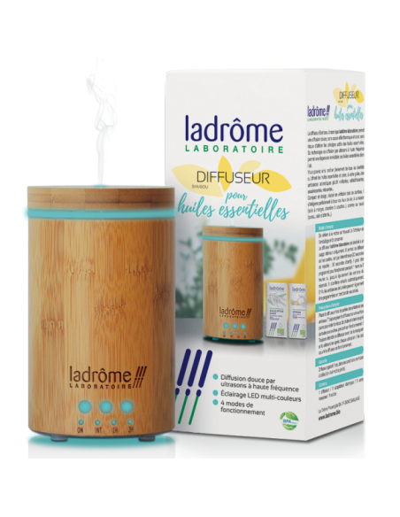 Difusor eléctrico frío de aceites esenciales bambú Ladrôme