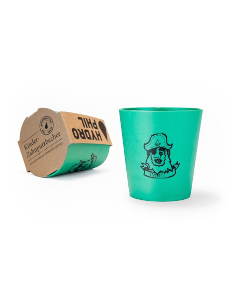 Vaso bioplástico verde para niños El Pirata - Hydrophil