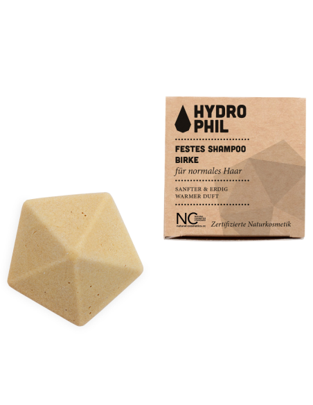 Champú sólido de abedul Hydrophil 50g para cabello normal