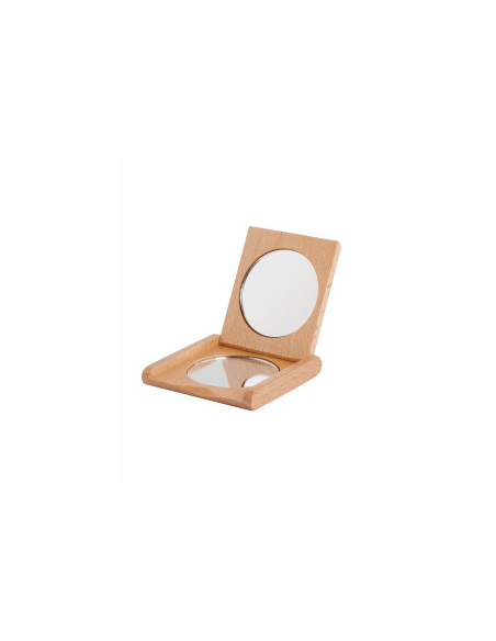 Espejo de bolsillo madera 5 cm Redecker elegante y práctico