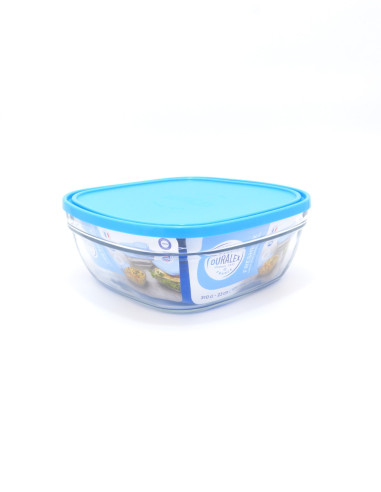 Tuper de vidro Duralex 23cm com tampa PE, compatível com micro e freezer