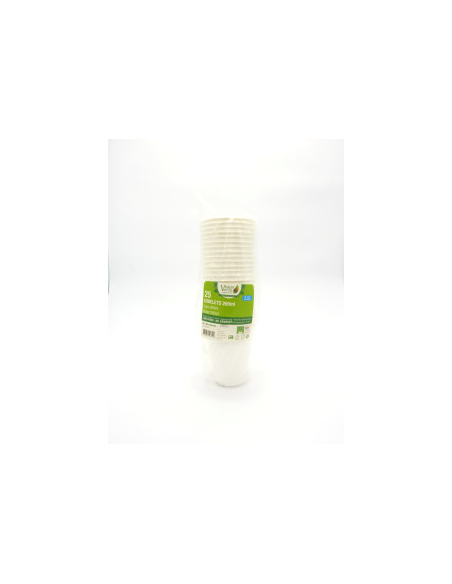 Copos Ecodis 20cl 100% Compostáveis ​​- Pacote 25 unidades