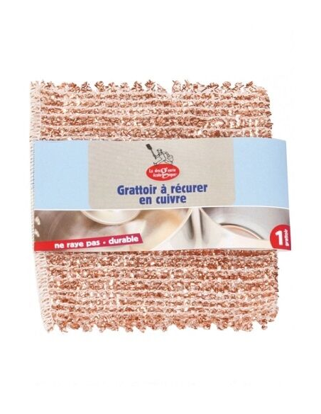 Estropajo de cobre 15x15 cm La Droguerie Écologique eficaz