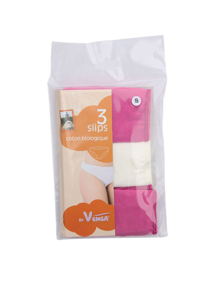 Bragas fucsia 3 unidades S** By Venga  Comodidad y estilo