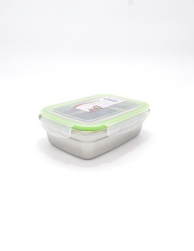 Fiambrera acero inox 850ml con tapa hermética Biodora