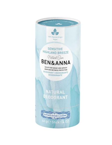 Desodorante Sensitive Brisa Ben&Anna 40g  Cuidado Natural