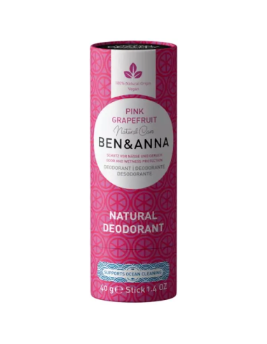Desodorante Pink Grapefruit Ben&Anna 40g sin plástico
