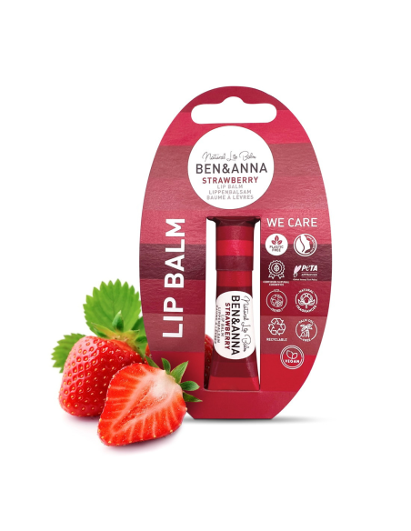 Bálsamo labial ecológico fresa Ben&Anna 6g cero residuos