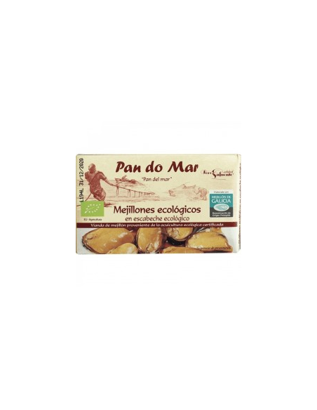 Mejillones Ecológicos Pan Do Mar 120g  Sabor Natural