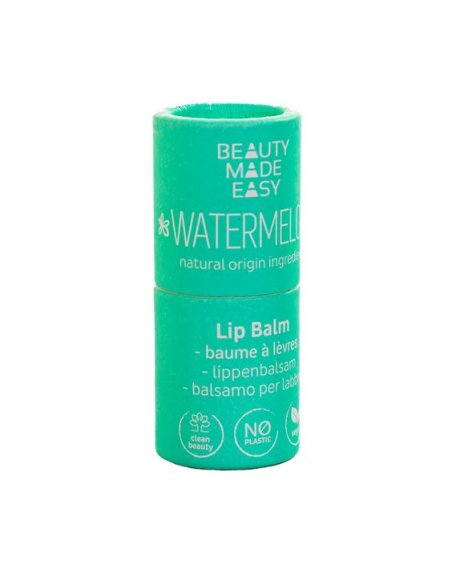 Bálsamo labial vegano Watermelon 6g sin plástico | Beauty Made Easy