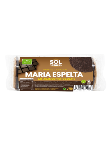 Pack 12 Marías Espelta Bio con Chocolate Solnatural 245 g