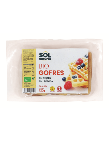 Pack 6 Waffles Orgânicos Sem Glúten 120g Solnatural Saudável