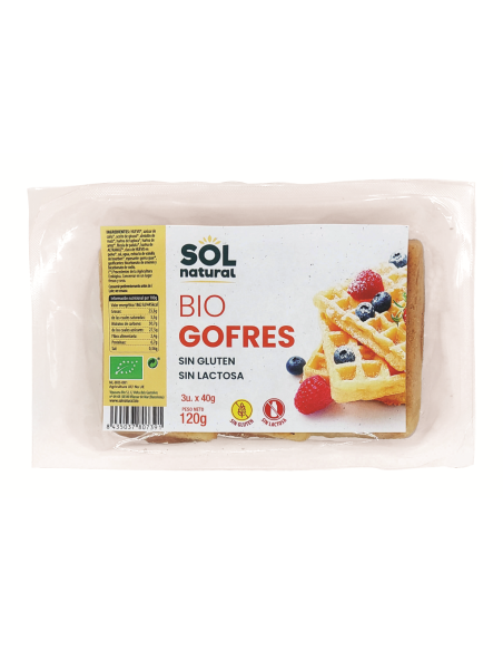 Pack 6 Waffles Orgânicos Sem Glúten 120g Solnatural Saudável