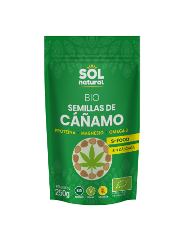 Pacote 12 Sementes de Cânhamo Orgânicas 250g Solnatural Natural