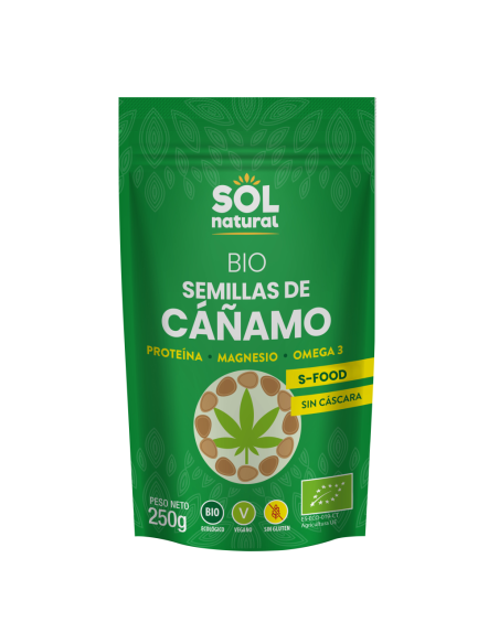 Pacote 12 Sementes de Cânhamo Orgânicas 250g Solnatural Natural