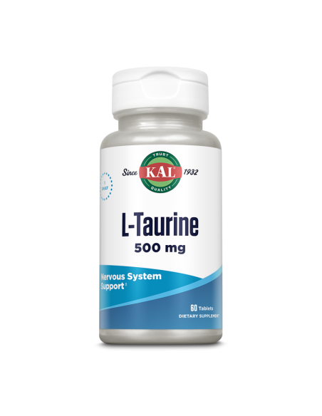L-Taurina 500mg Solaray 60 Comprimidos – Energía y Vitalidad