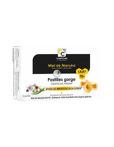 Pastillas Garganta Miel Manuka AA15+ 72g - Comptoirs & Co