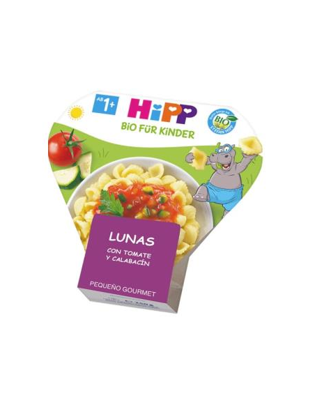 Pequeño Gourmet Lunas Tomate-Calabacín 250g Hipp Saludable