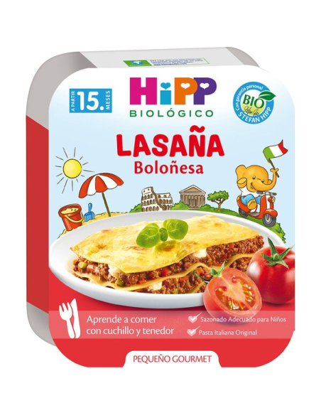 Lasaña Boloñesa Bio Hipp 250 g  Sabor natural y saludable