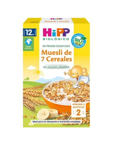 Pacote 6 Muesli 7 Cereais Bio Hipp 200g - Naturais e Saudáveis