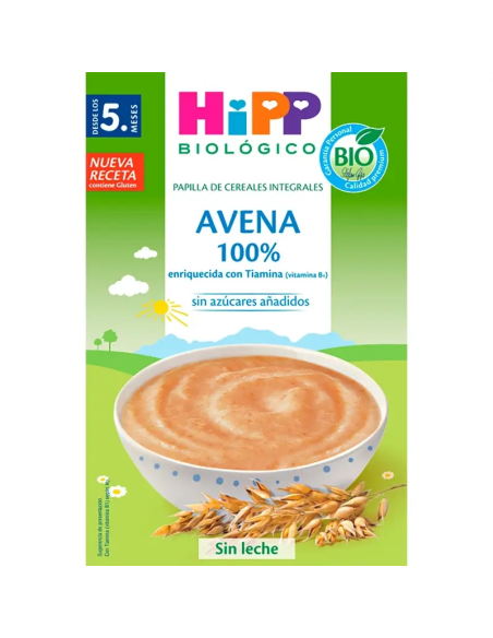 Pack 6 Aveia Hipp Orgânica 200g - Papa de Cereais Natural Saudável