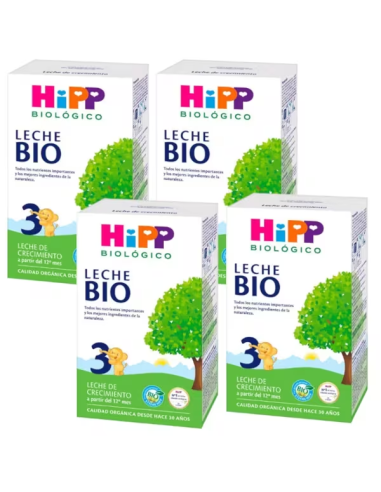 Pacote 4 Leite 3 Crescimento Bio Hipp 500 g - Nutrição Infantil