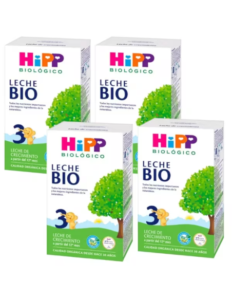 Pacote 4 Leite 3 Crescimento Bio Hipp 500 g - Nutrição Infantil