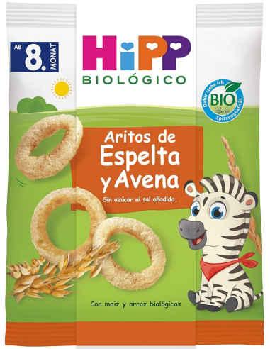 Pack 7 Anéis Orgânicos de Espelta e Aveia Hipp 30 g Natural