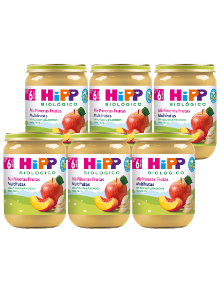 Pack 6 Frascos de Pêssego e Pêra Bio Hipp 190 g