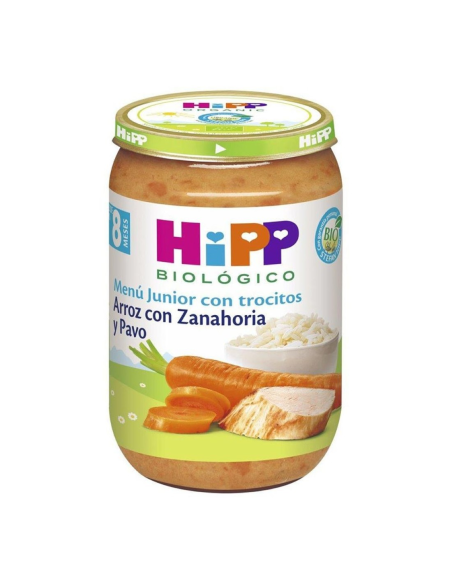 Pack 6 Frascos de Arroz Hipp Biológico, Cenoura e Peru 220 g