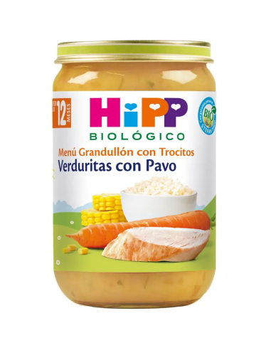 Pack 6 Frascos de Legumes com Peru Orgânico Hipp 220 g