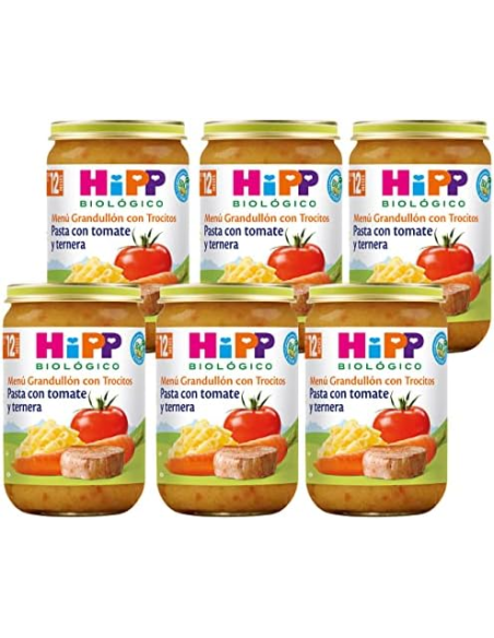Pack 6 Frascos Massa Bio Hipp com Tomate e Carne 220g