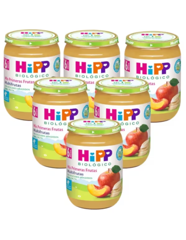 Pacote de 6 potes multifrutas Bio Hipp 190 g naturais e saudáveis