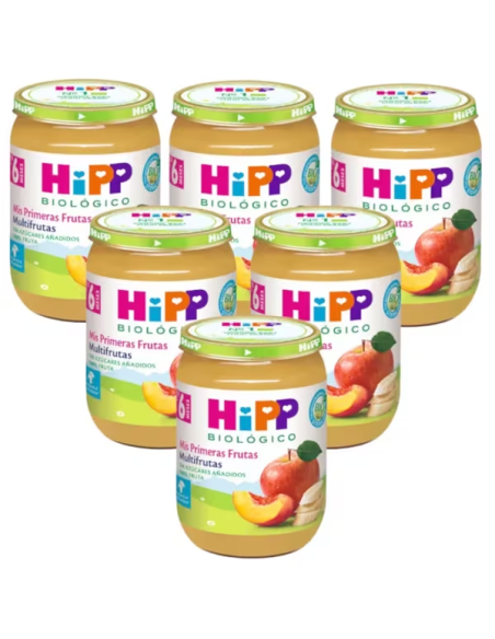 Pacote de 6 potes multifrutas Bio Hipp 190 g naturais e saudáveis