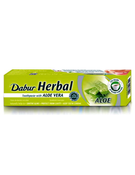 Dentífrico Aloe Vera Dabur 100 ml  Cuidado Natural Bucal